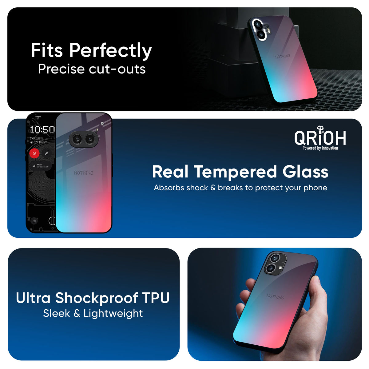 Rainbow Laser Glass Case for Nothing CMF Phone 2 Pro