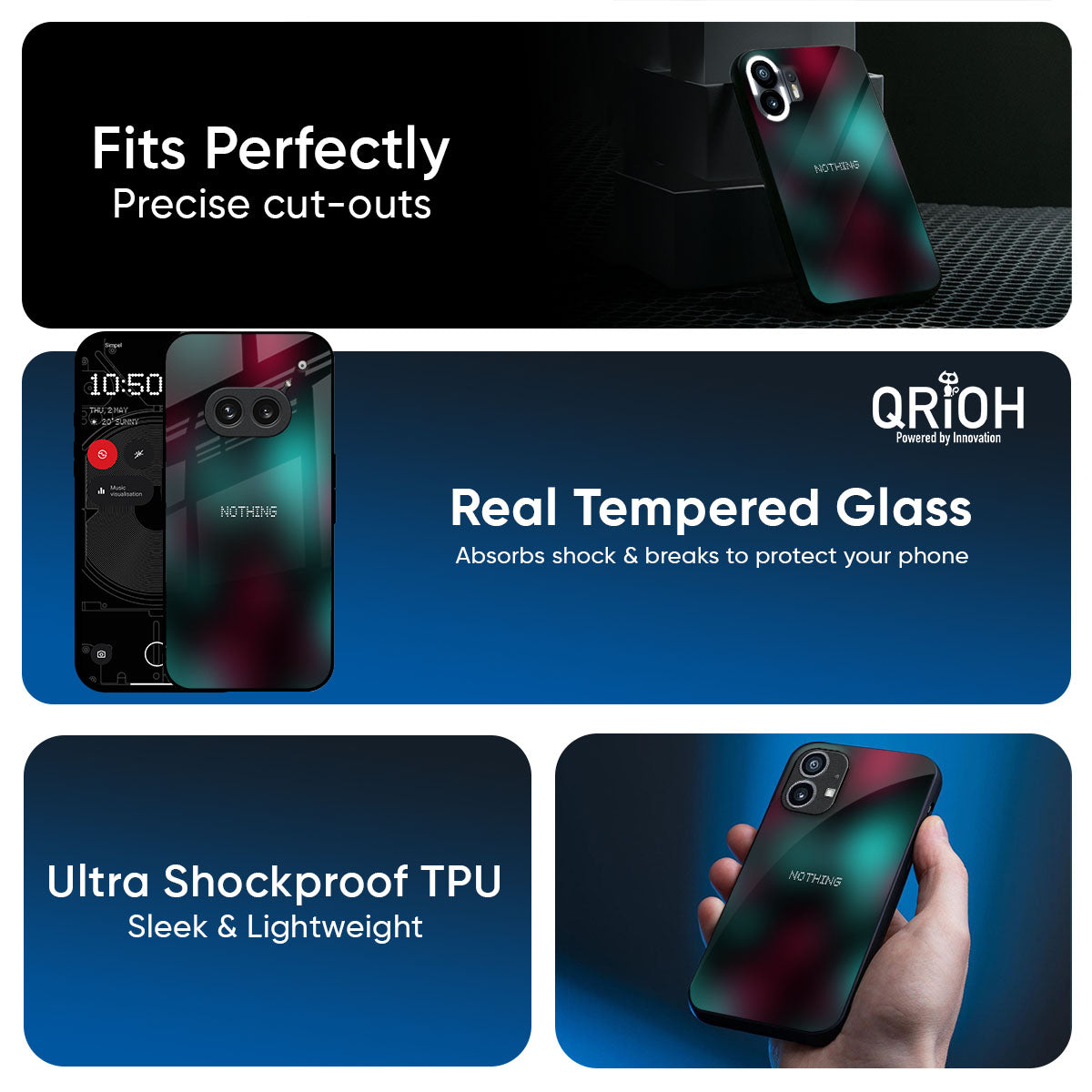 Dark Gradiant Glass Case for Nothing Phone 3a
