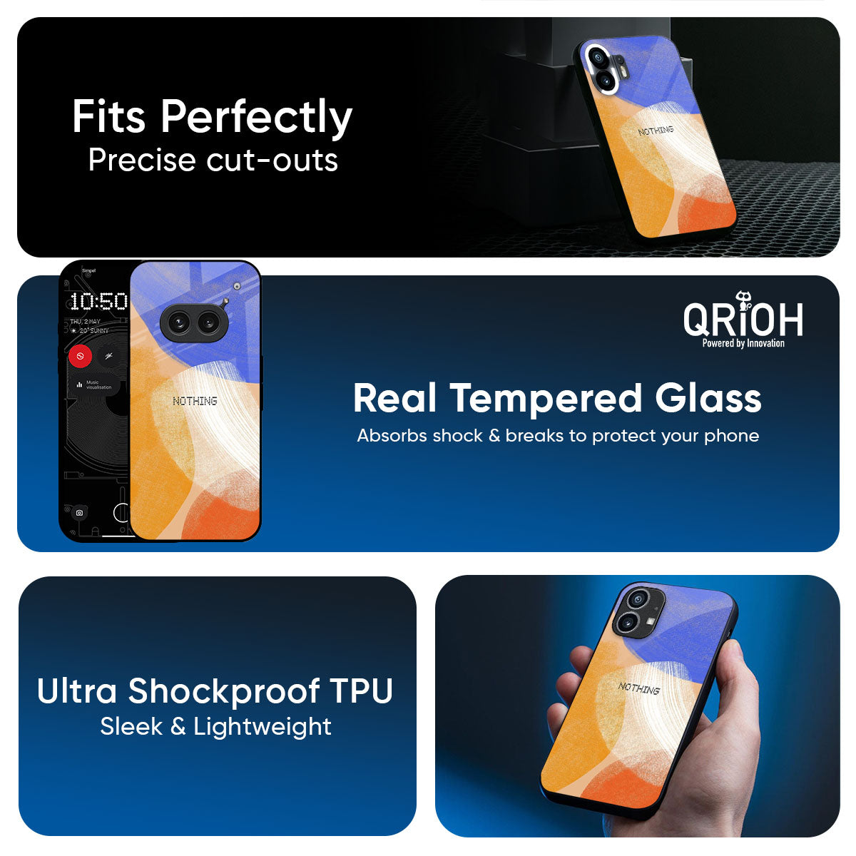Creative Canvas Glass Case for Nothing Phone 4a Pro 5G