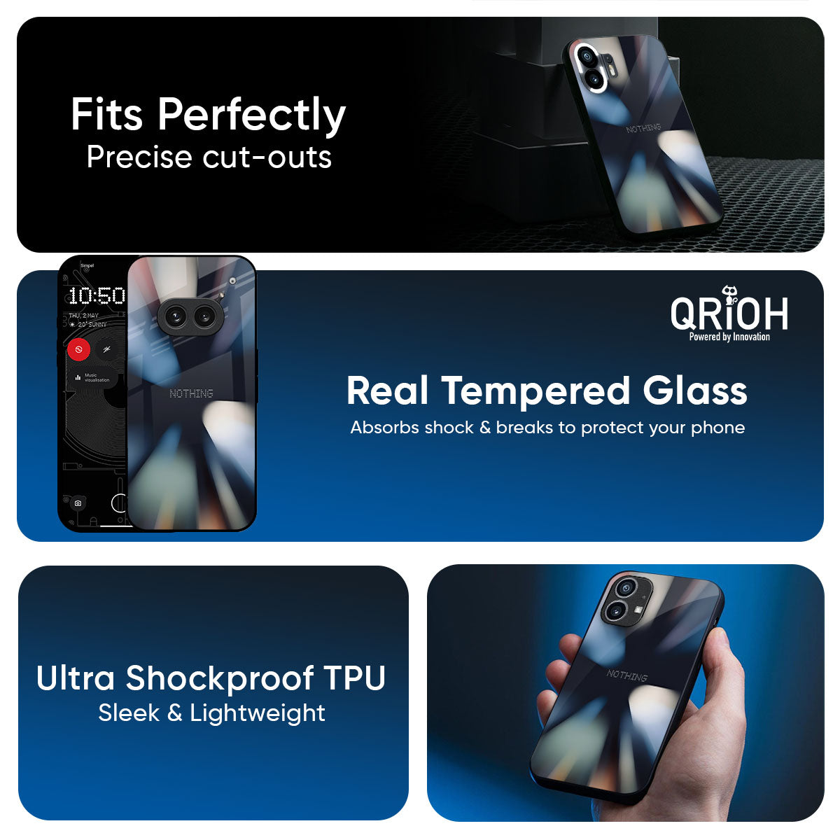 Colorful Illusion Glass Case for Nothing Phone 3a Pro