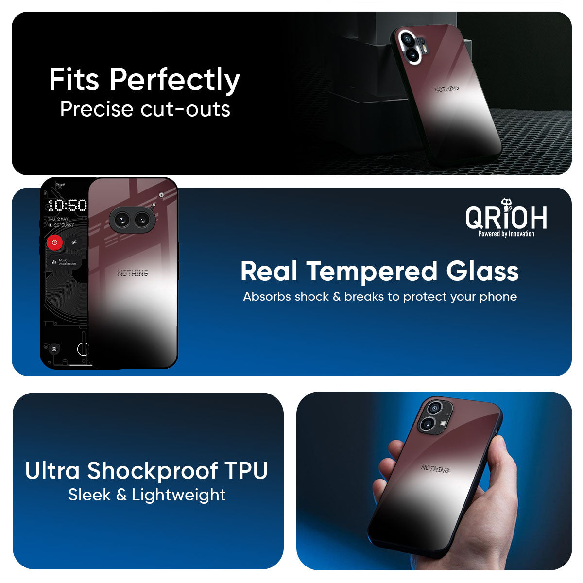 Soft Blur Glass Case for Nothing Phone 3a