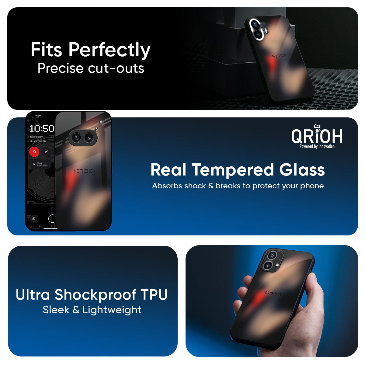 Dark Gradient Glass Case for Nothing Phone 3a
