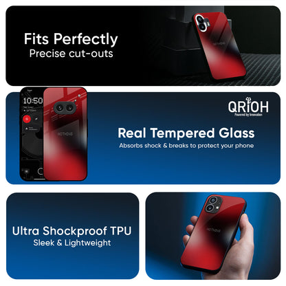 Red Garnet Glass Case for Nothing Phone 4a 5G