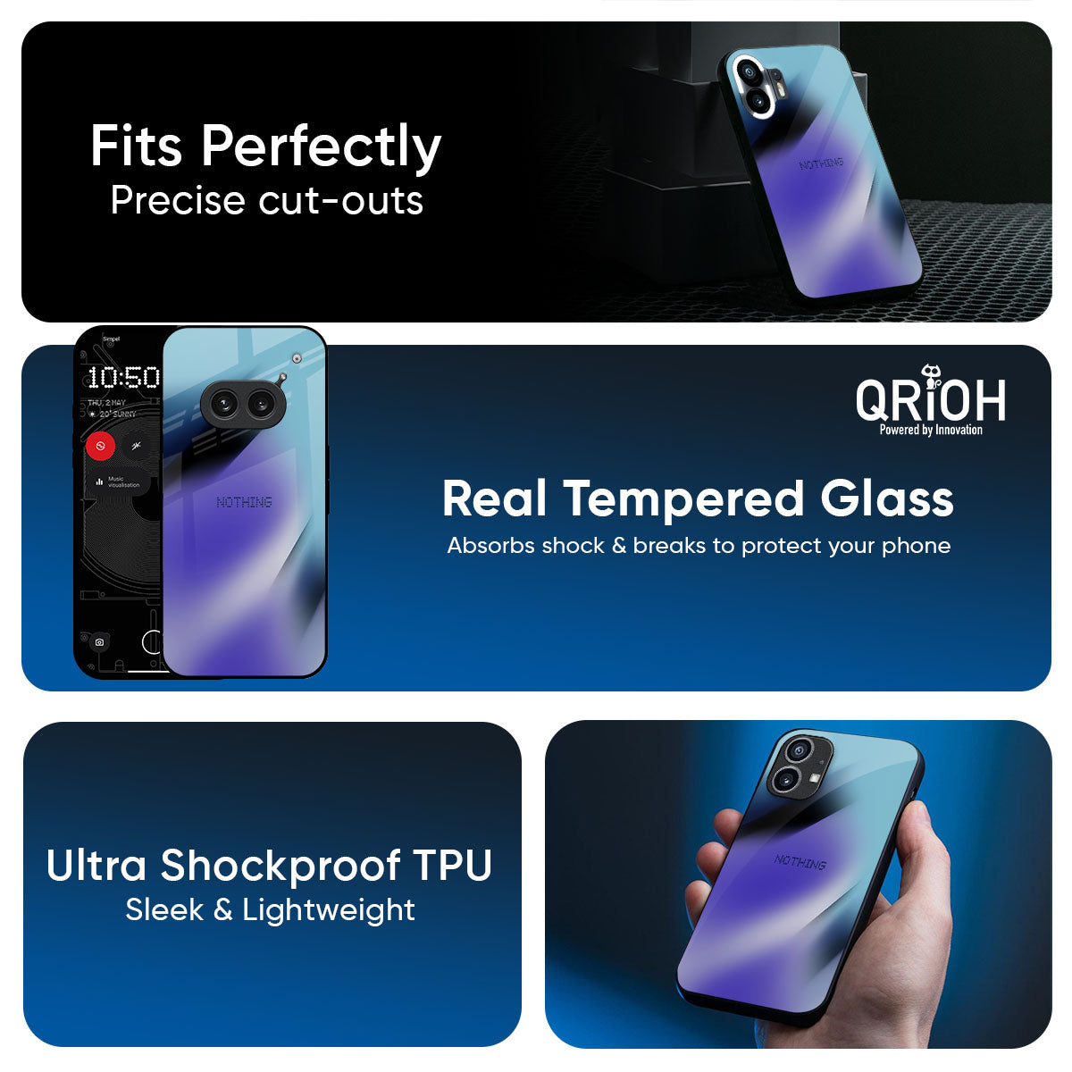 Mystical Gradient Glass Case for Nothing Phone 3a Pro