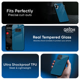 Cobalt Blue Glass Case for Nothing Phone 3a Pro