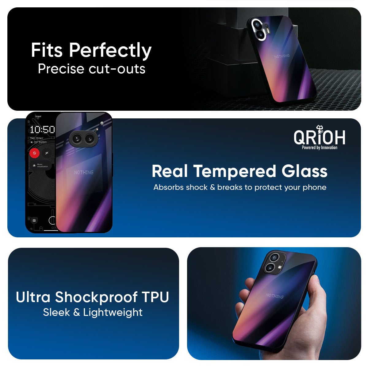 Color Fluid Glass Case for Nothing Phone 3a Pro