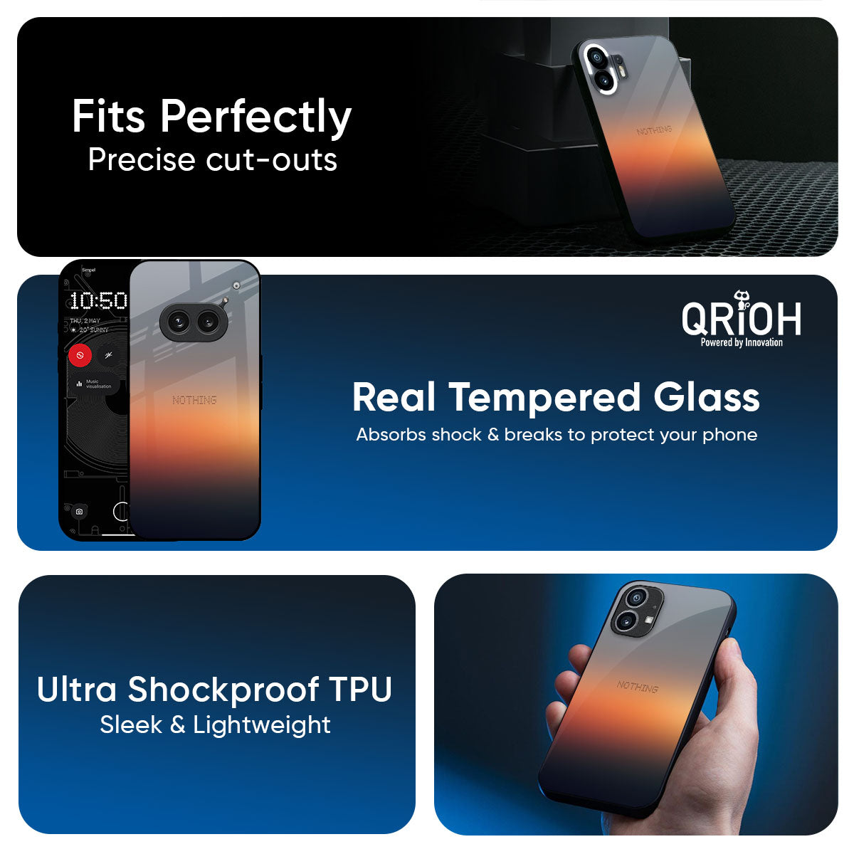 Aesthetic Orange Glass Case for Nothing Phone 3a