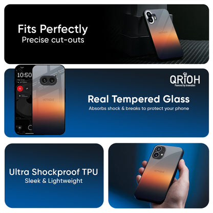 Aesthetic Orange Glass Case for Nothing Phone 4a Pro 5G
