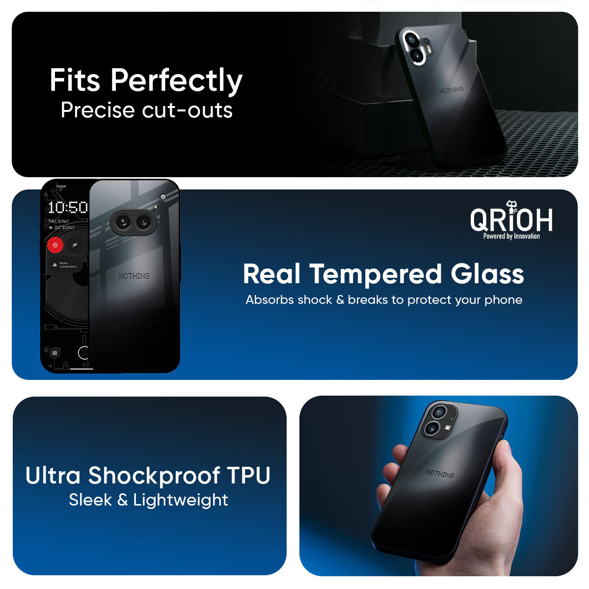 Sky Flow Glass Case for Nothing Phone 3a