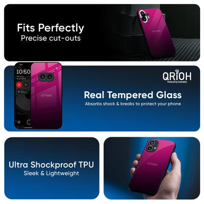 Purple Ombre Pattern Glass Case for Nothing Phone 3a