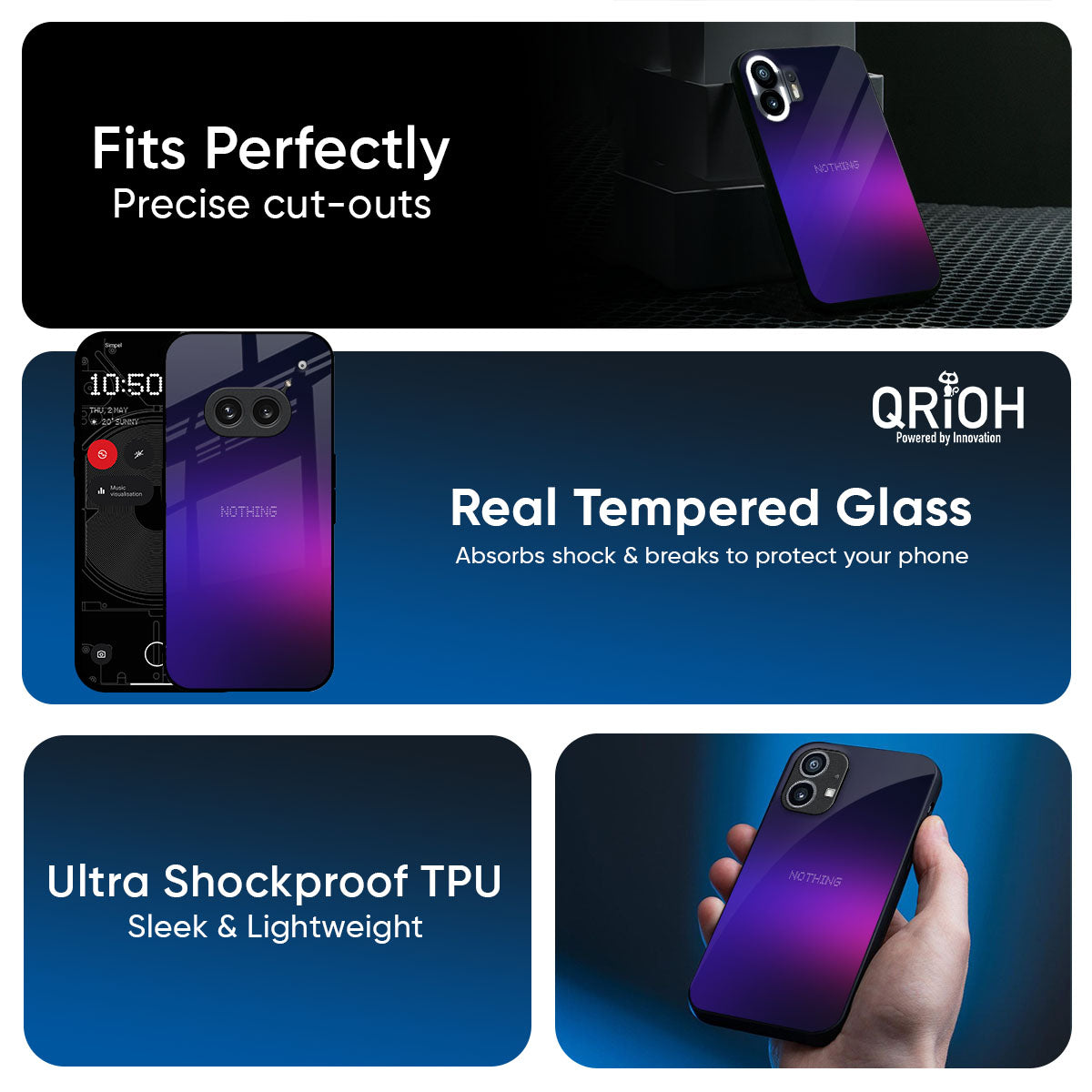 Dual Magic Tone Glass Case for Nothing CMF Phone 2 Pro