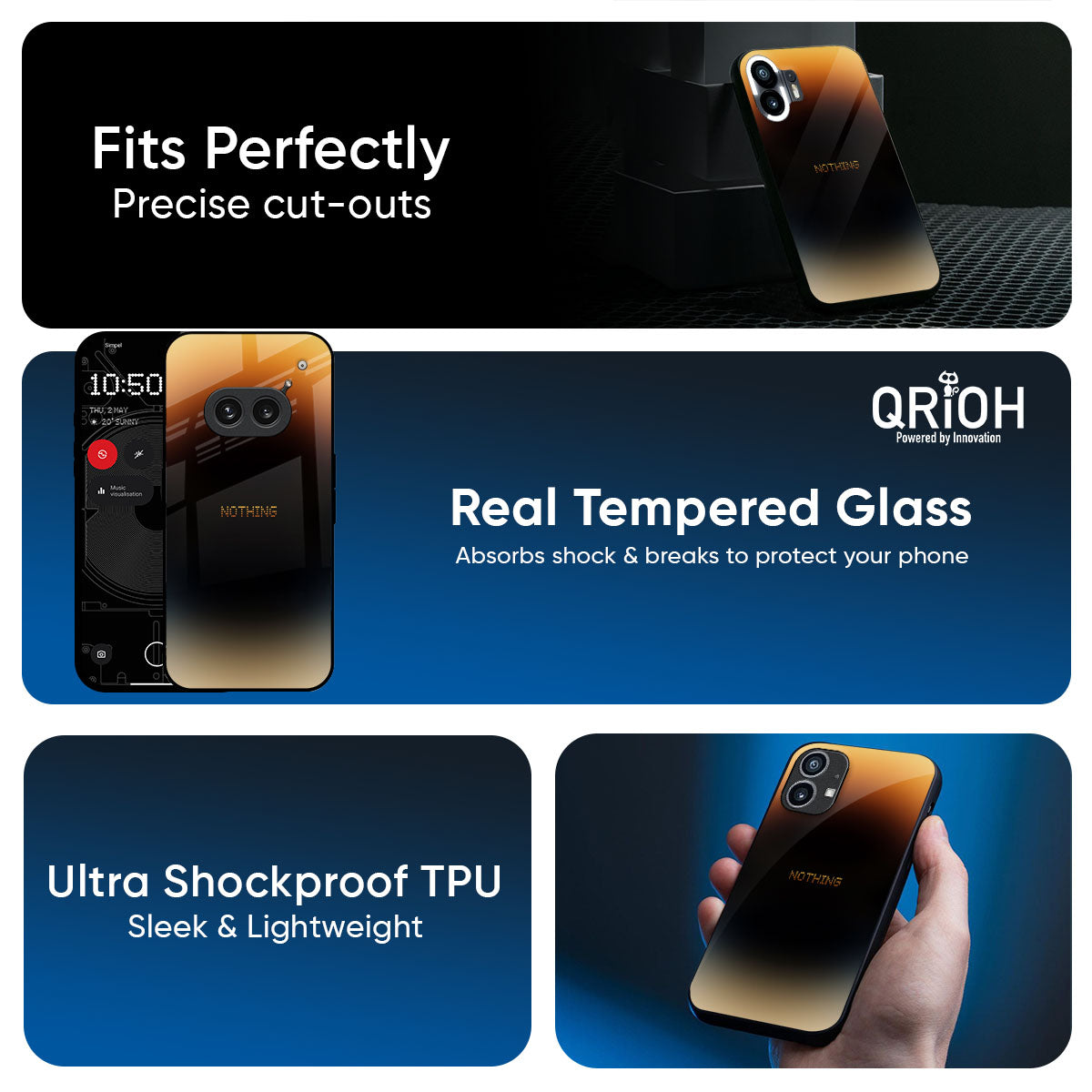 Grainy Yellow Glass Case for Nothing CMF Phone 2 Pro