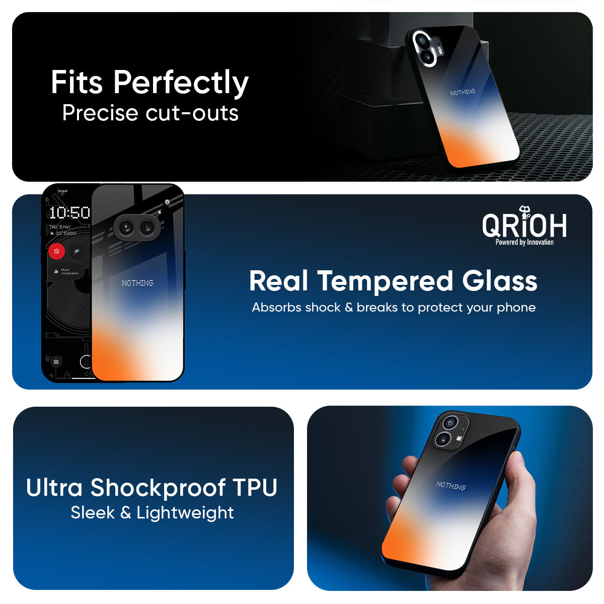Magic Shade Glass Case for Nothing Phone 4a 5G