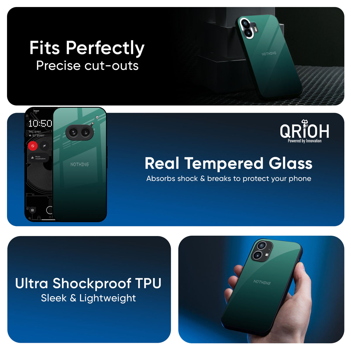 Palm Green Glass Case For Nothing Phone 3a