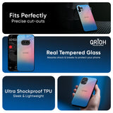 Blue & Pink Ombre Glass case for Nothing Phone 4a Pro 5G