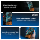 Golden Splash Glass Case for Nothing Phone 3a Pro
