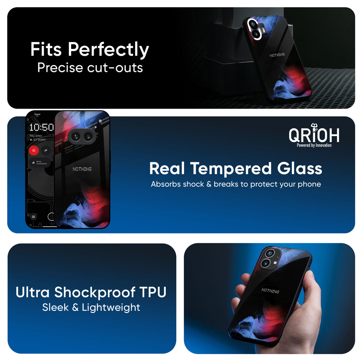 Fine Art Wave Glass Case for Nothing Phone 3a