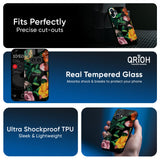 Flowers & Butterfly Glass Case for Nothing Phone 4a Pro 5G