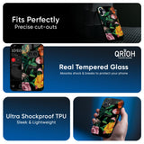 Flowers & Butterfly Glass Case for Nothing Phone 3a Pro