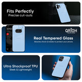 Pastel Sky Blue Glass Case for Nothing Phone 3a Pro