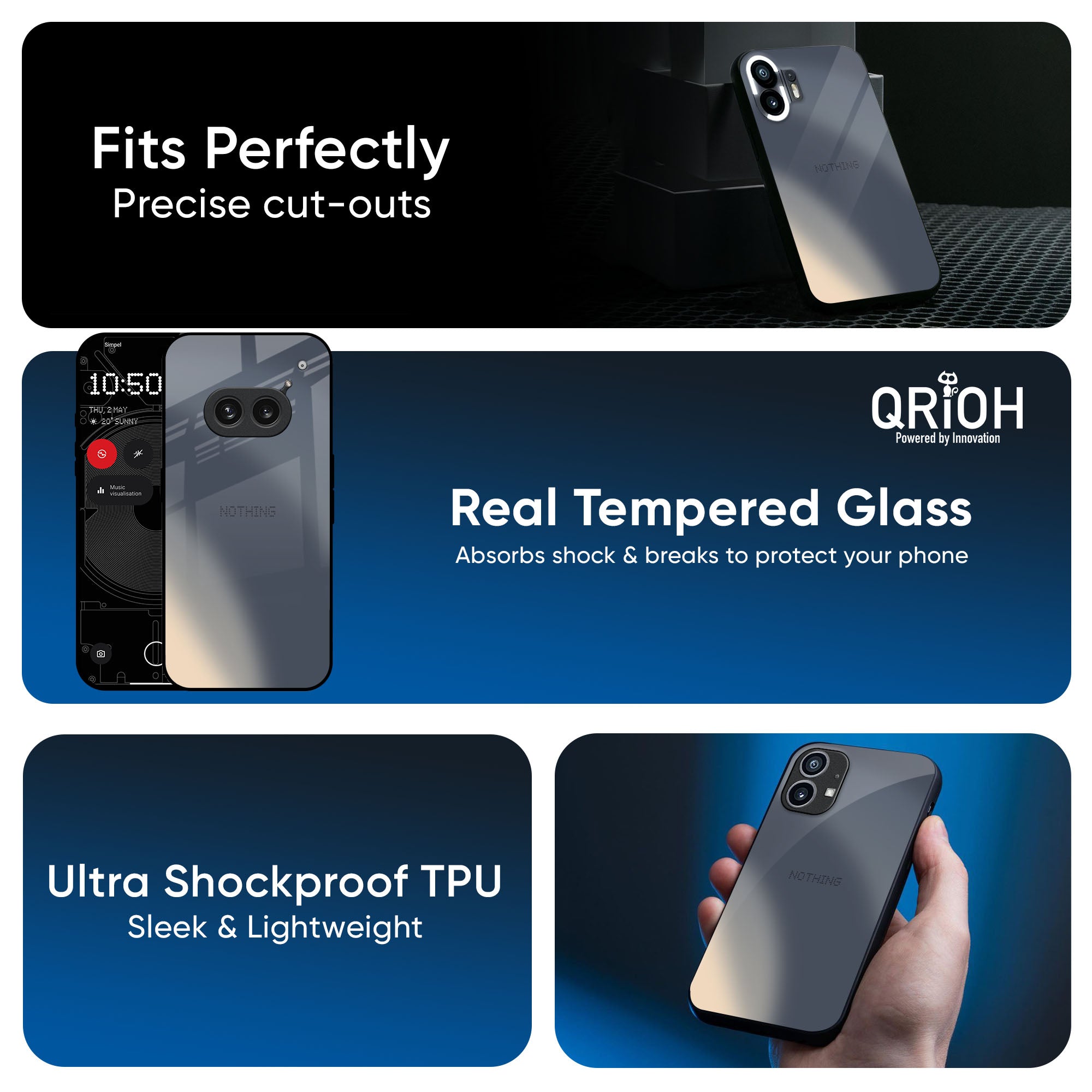 Metallic Gradient Glass Case for Nothing Phone 3a