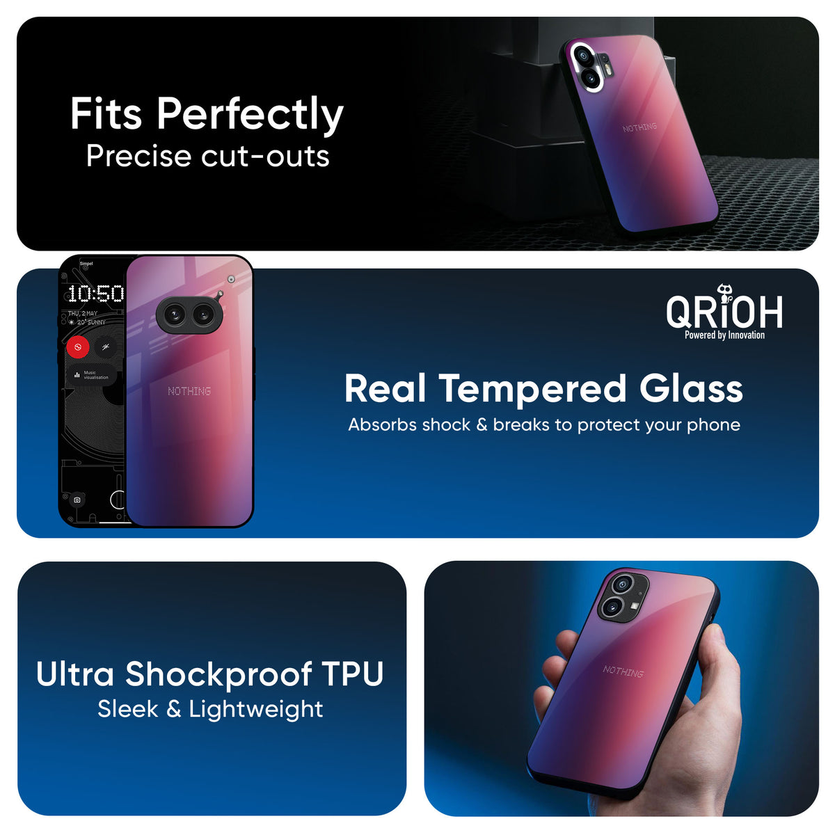 Multi Shaded Gradient Glass Case for Nothing Phone 3a
