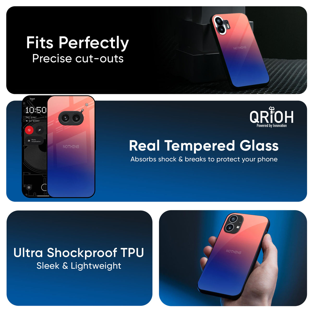Dual Magical Tone Glass Case for Nothing Phone 3a Pro