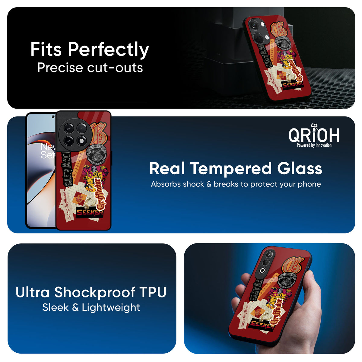 Gryffindor Glass Case for OnePlus 13s 5G