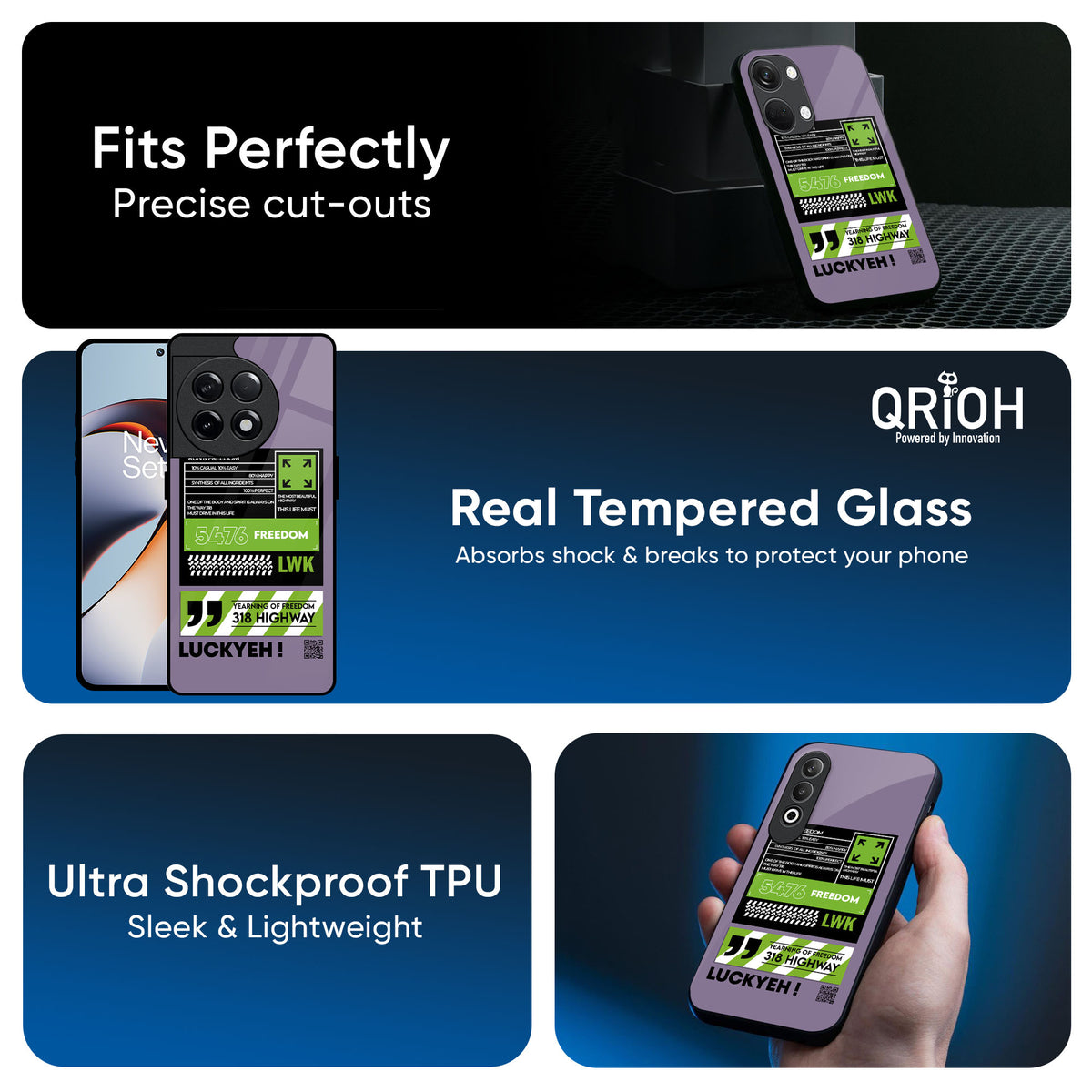 Run & Freedom Glass Case for OnePlus 15 5G