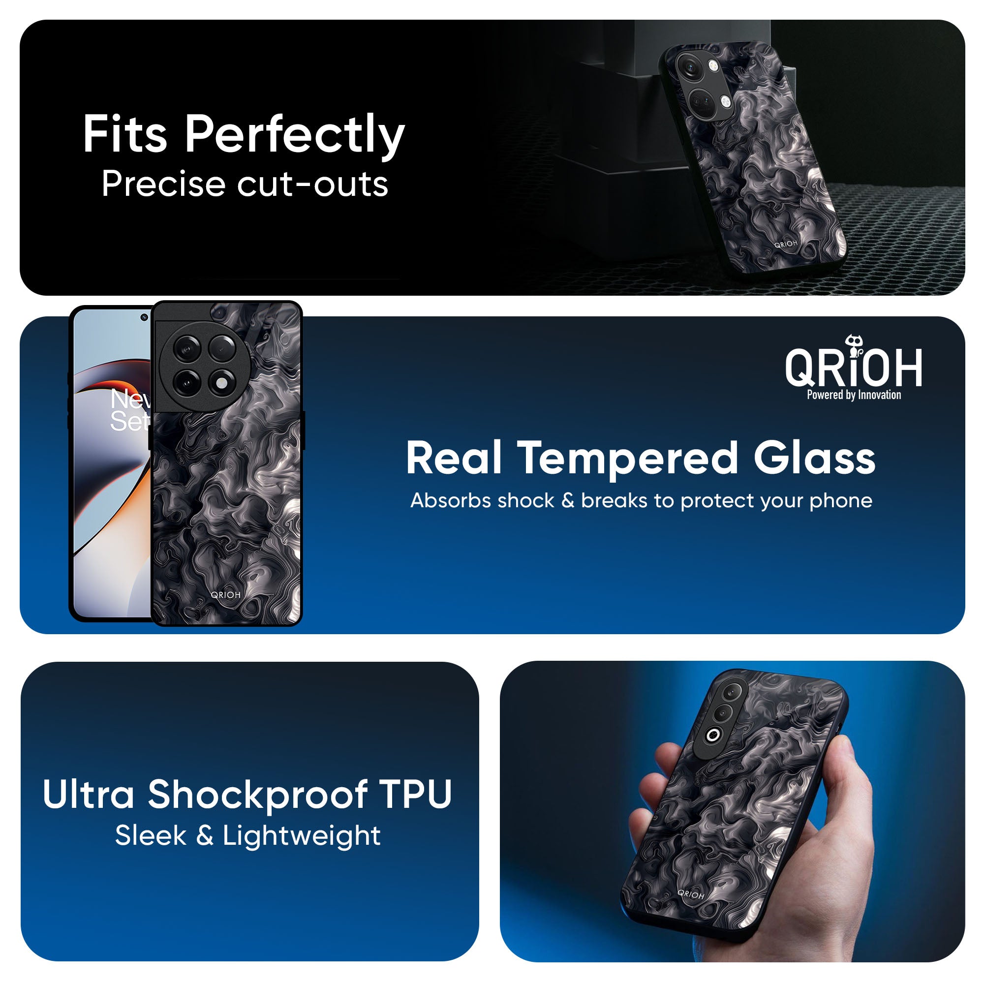 Cryptic Smoke Glass Case for OnePlus 13s 5G