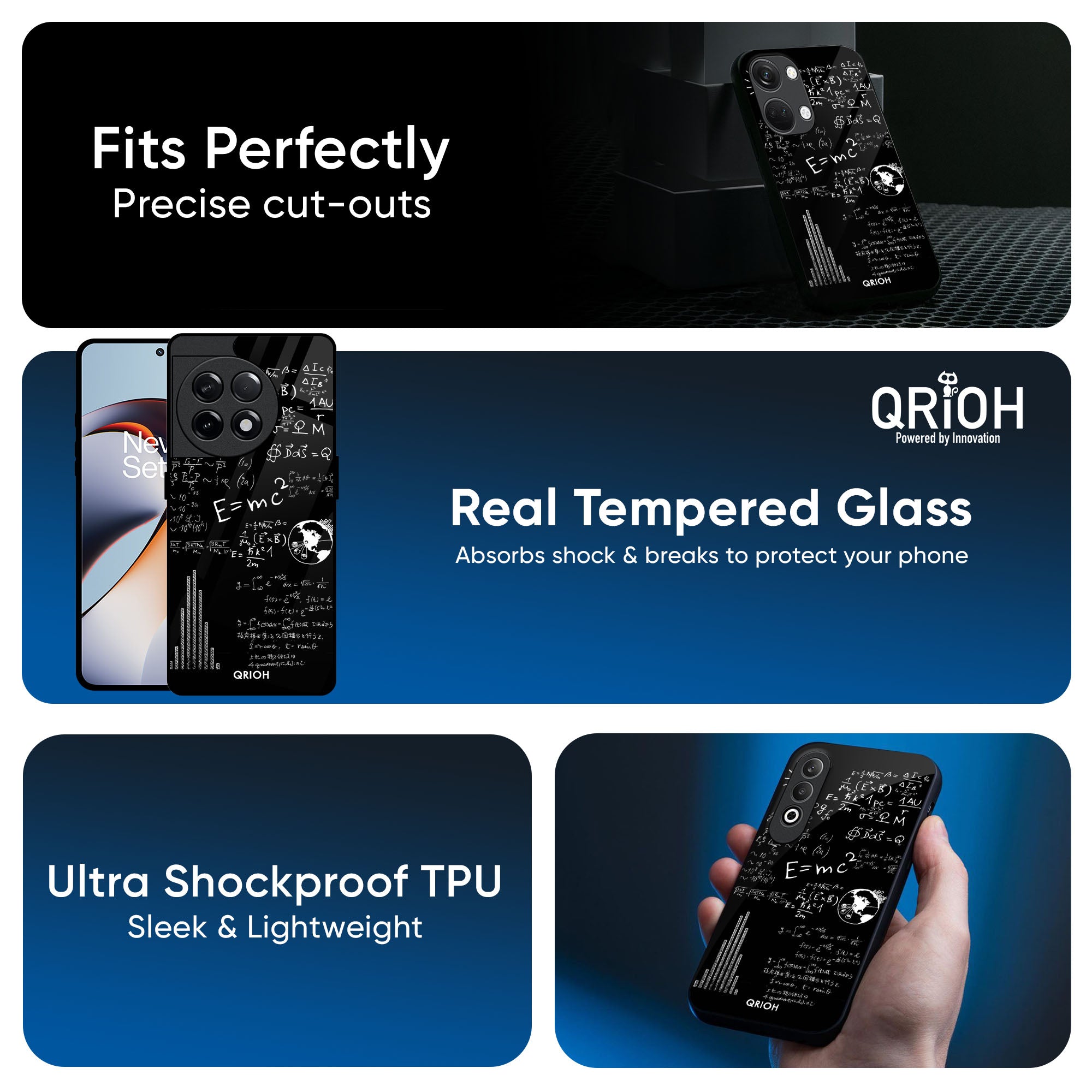 Funny Math Glass Case for OnePlus 13R 5G