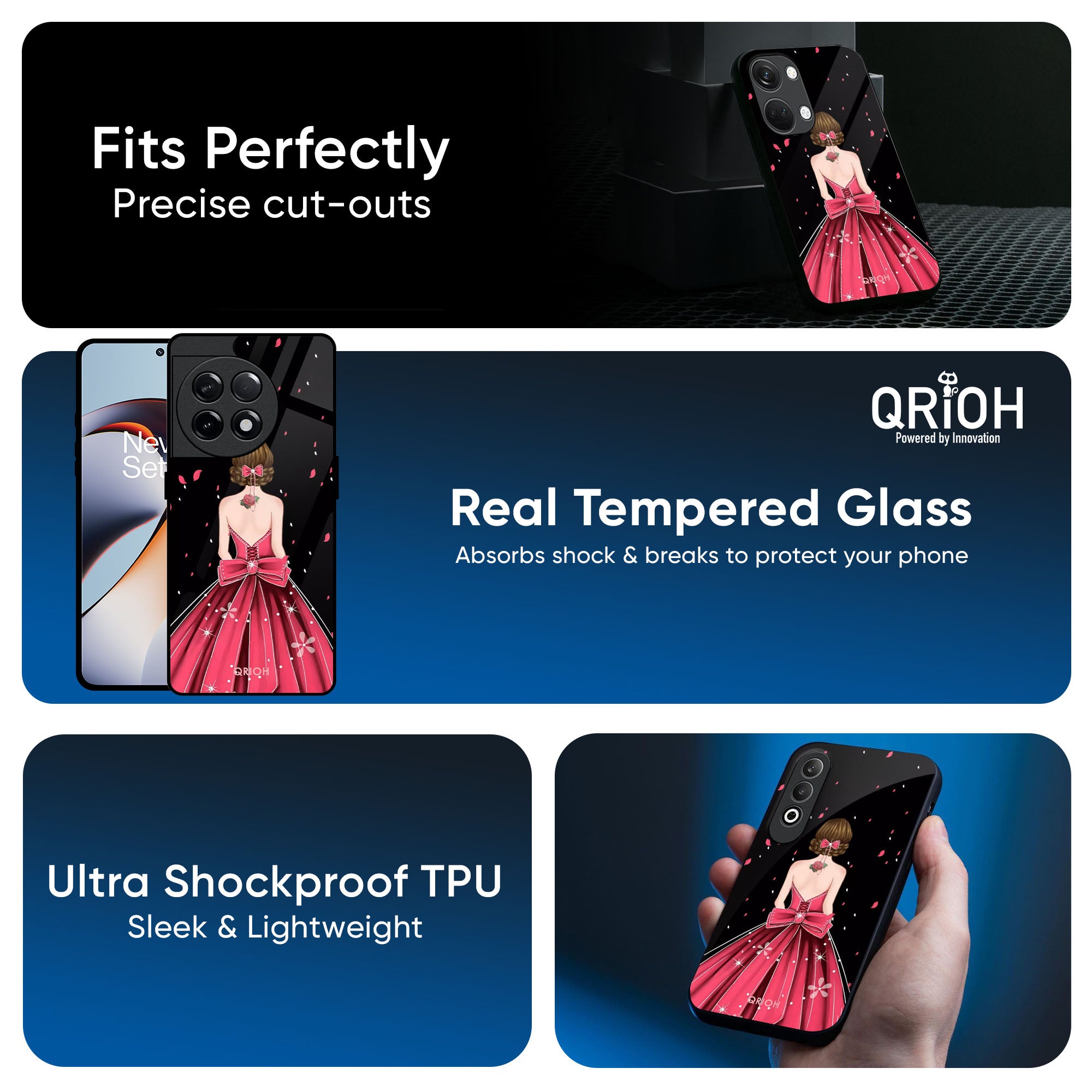 Fashion Princess Glass Case for OnePlus 13R 5G