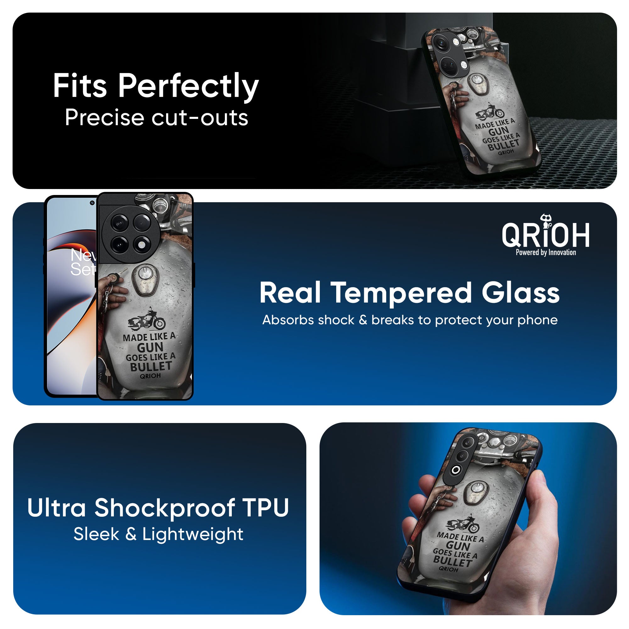 Royal Bike Glass Case for OnePlus 13R 5G