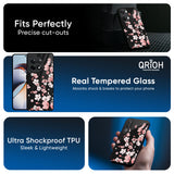 Black Cherry Blossom Glass Case for OnePlus Nord 6