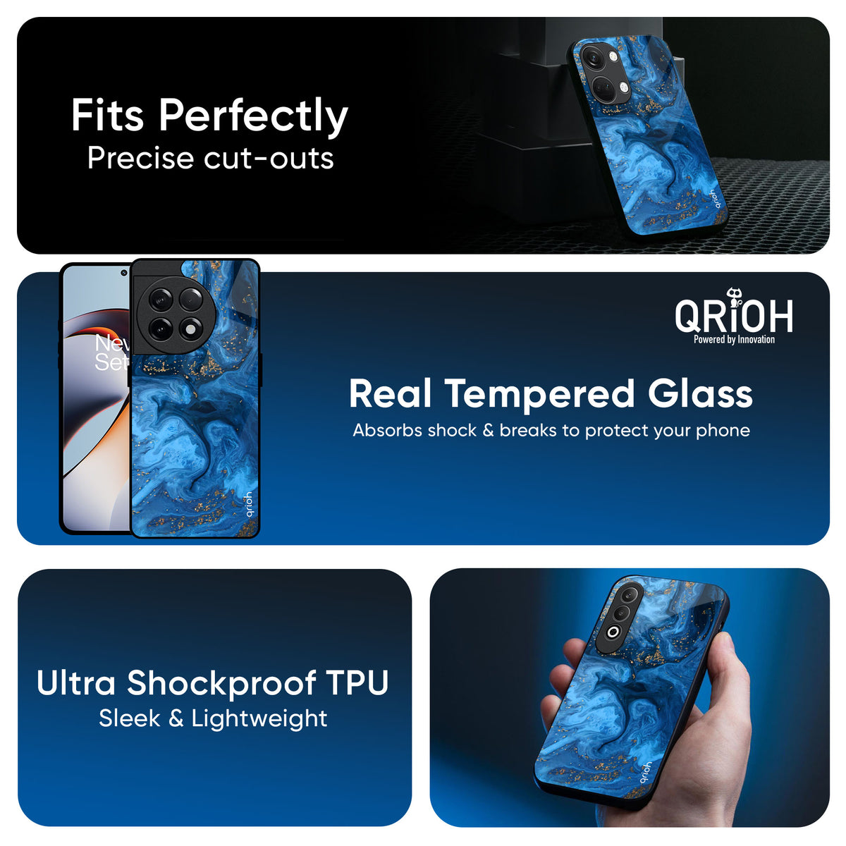 Gold Sprinkle Glass Case for OnePlus Nord 5 5G