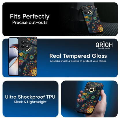 Owl Art Glass Case for OnePlus Nord CE5 5G