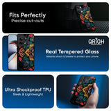 Retro Gorgeous Flower Glass Case for OnePlus Nord 6