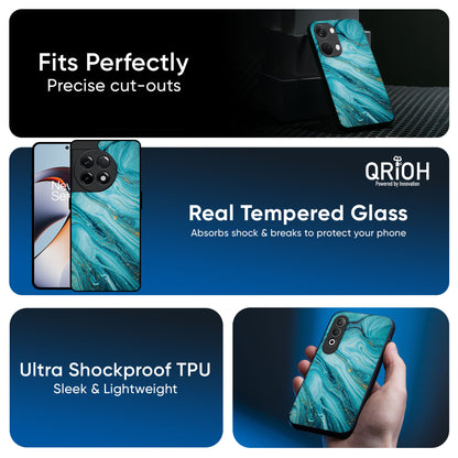 Ocean Marble Glass Case for OnePlus 13s 5G
