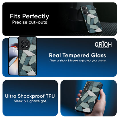 Abstact Tiles Glass Case for OnePlus 15R 5G