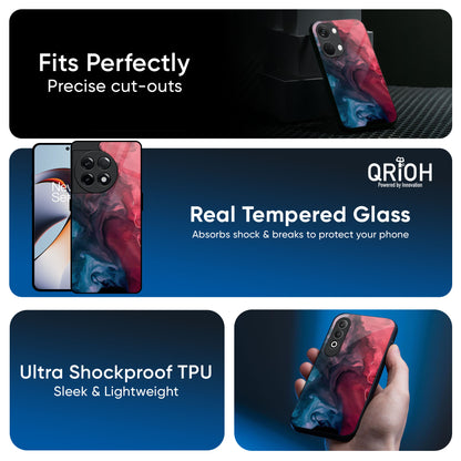 Blue & Red Smoke Glass Case for OnePlus 13s 5G