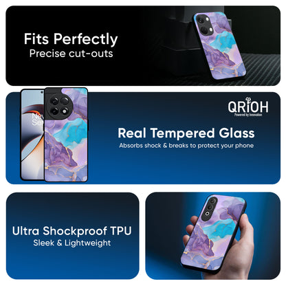 Alcohol ink Marble Glass Case for OnePlus 15R 5G