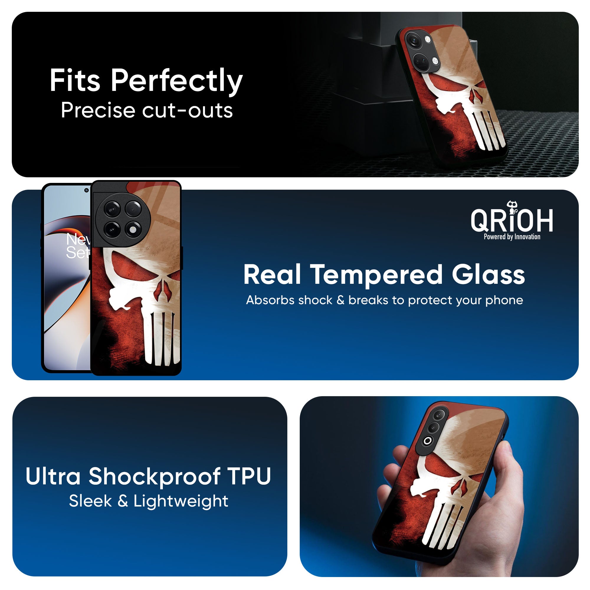 Red Skull Glass Case for OnePlus 13T 5G