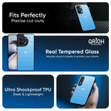 Wavy Blue Pattern Glass Case for OnePlus Nord 5 5G