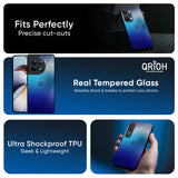 Blue Rhombus Pattern Glass Case for OnePlus Nord CE6 lite