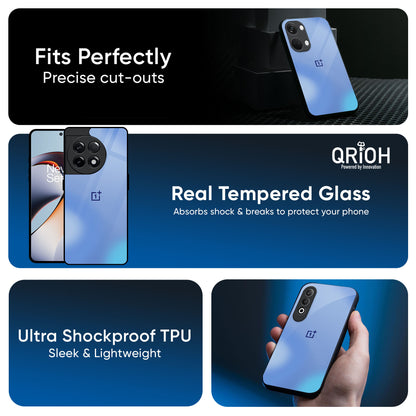 Vibrant Blue Texture Glass Case for OnePlus 13R 5G