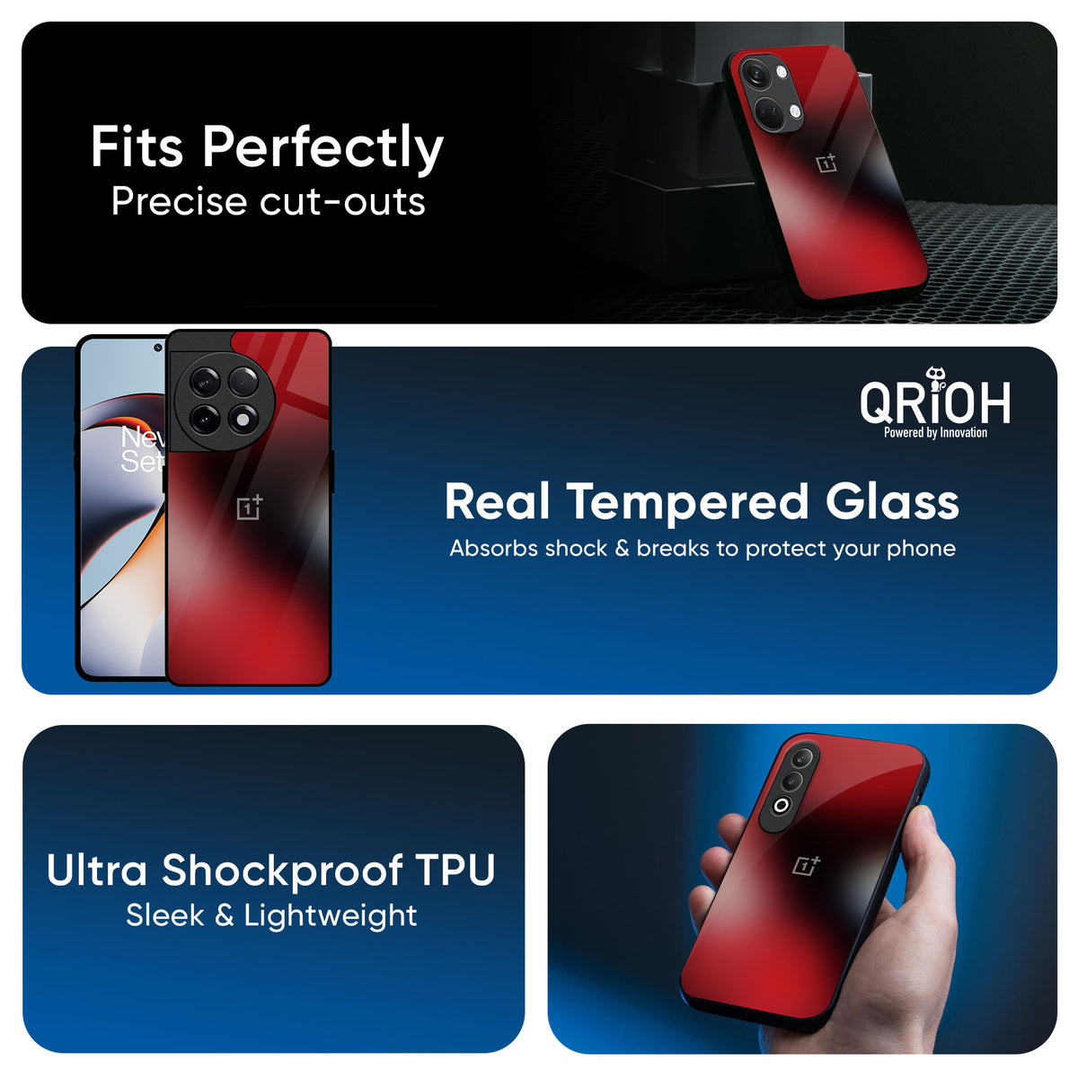 Red Garnet Glass Case for OnePlus 13T 5G