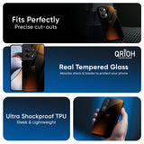 Orange Black Fusion Glass Case for OnePlus Nord 6