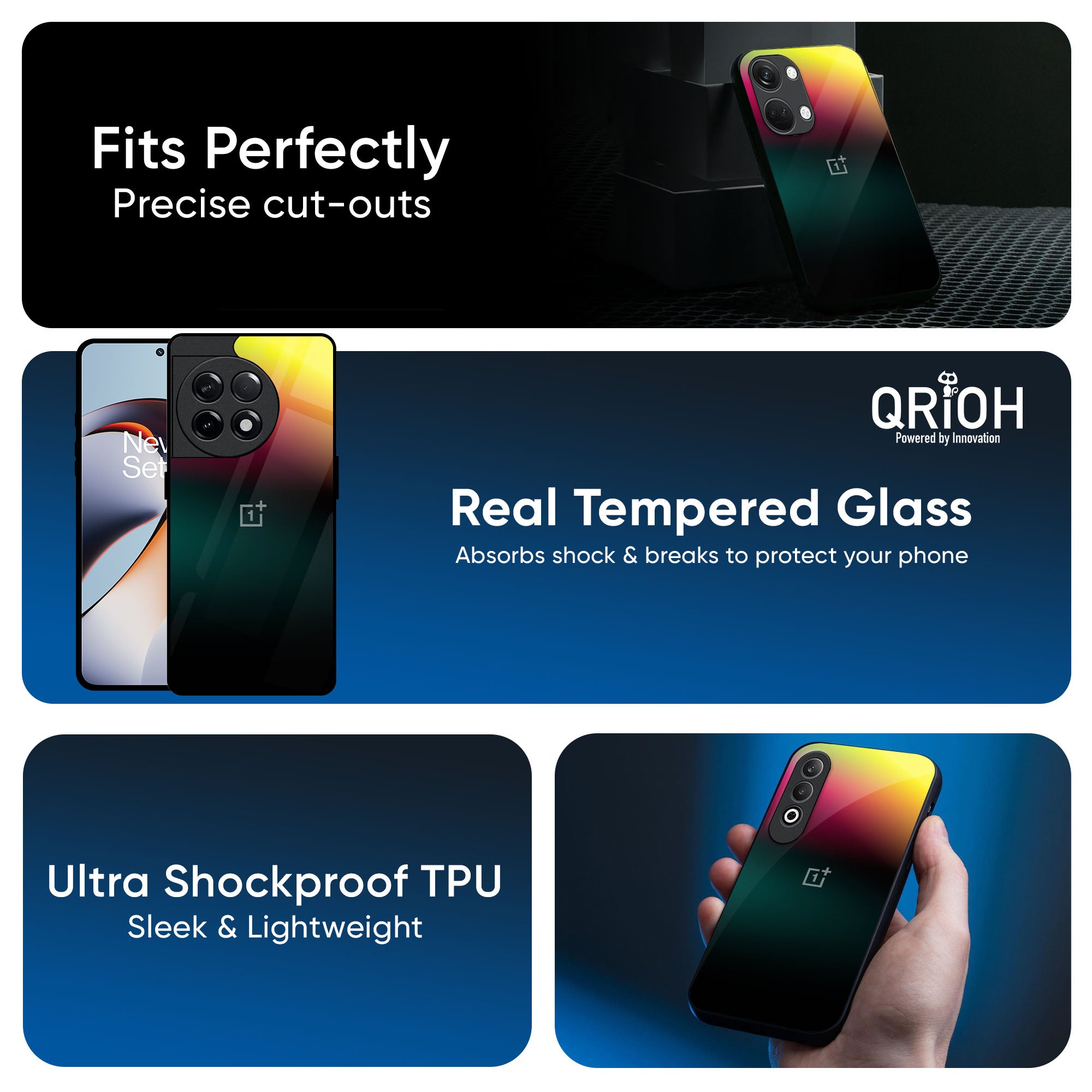 Sunland Gradient Glass Case for OnePlus Nord 5 5G