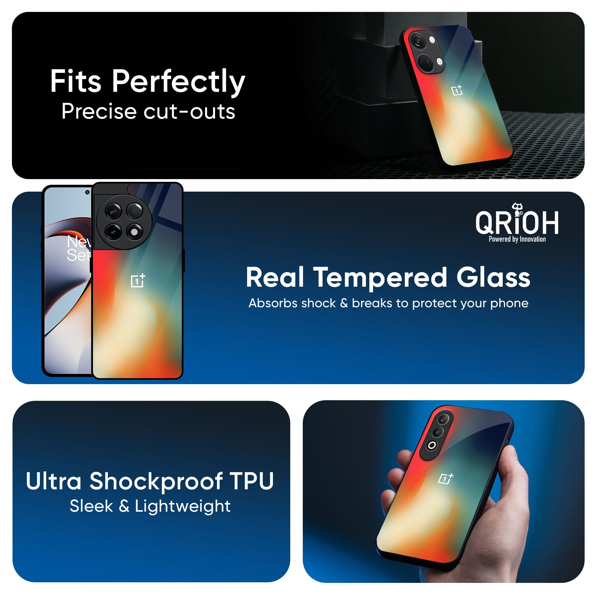 Tri Light Glass Case for OnePlus 13s 5G