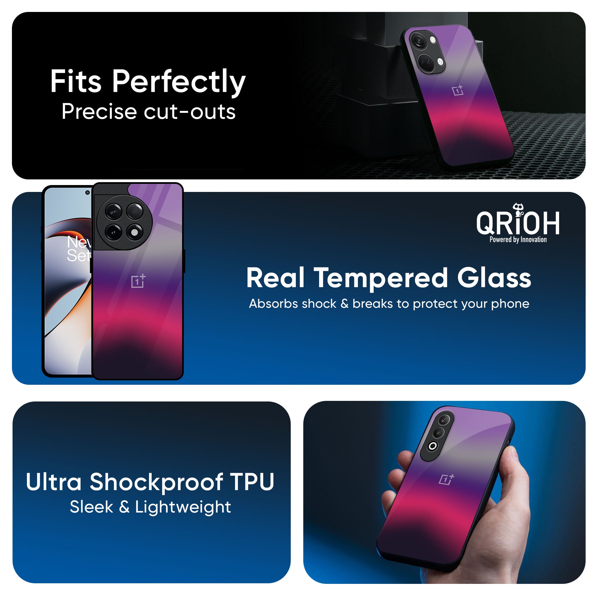 Pink Horizon Glass Case for OnePlus 15R 5G